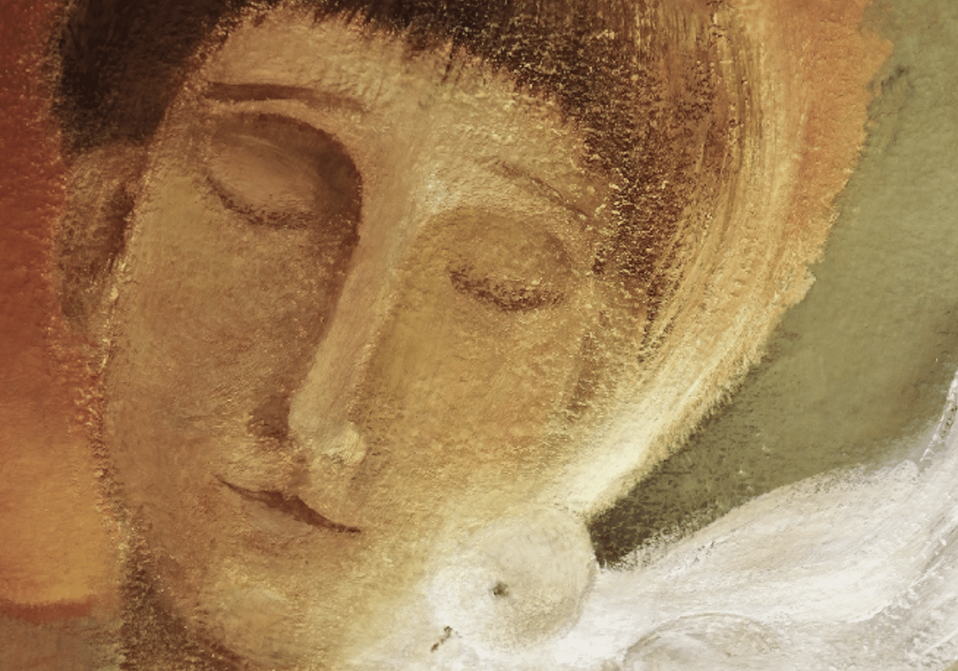 Painting of Saint Francis of Assisi and a dove