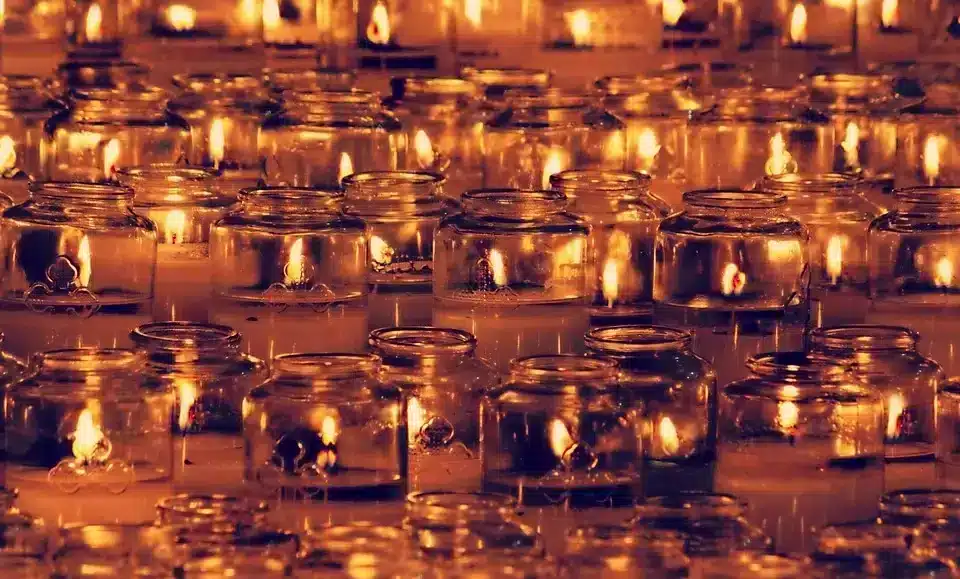 Candles in church