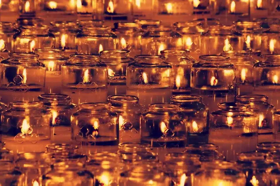candles in a church