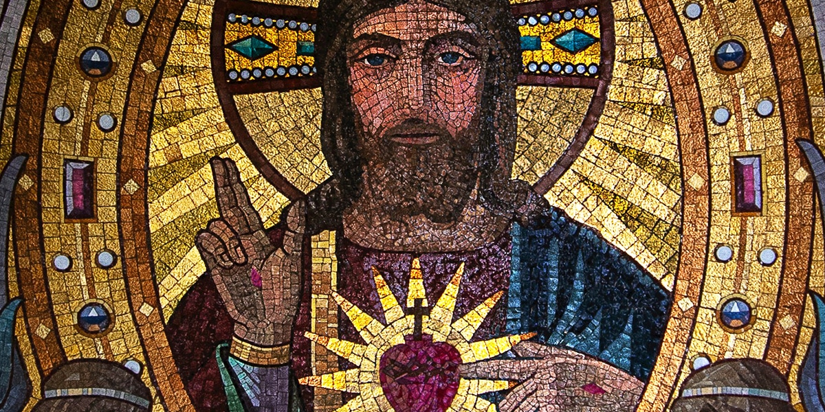 mosaic of the sacred heart of jesus