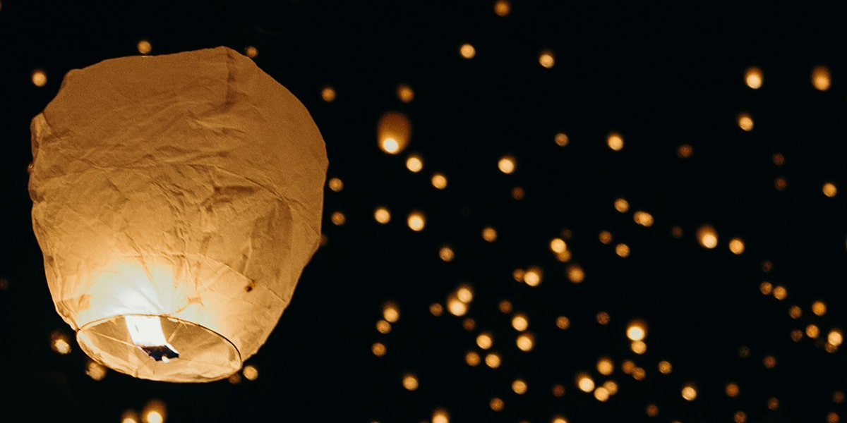 sky filled with lanterns