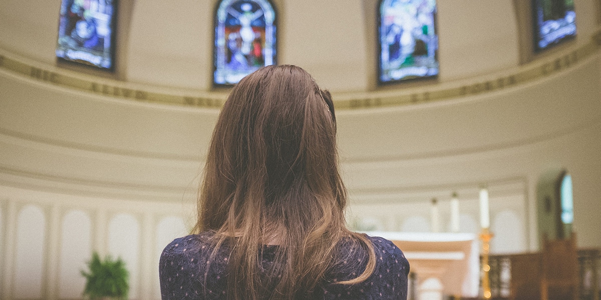 Woman at church