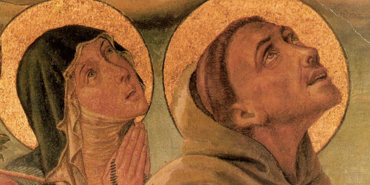 Painting of Saint Clare and Saint Francis of Assisi