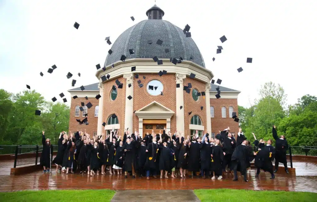 Catholic Colleges provide a good foundation | Graduates of Christendom College in Front Royal, Va., are seen during their commencement. (CNS photo/courtesy Christendom College)
