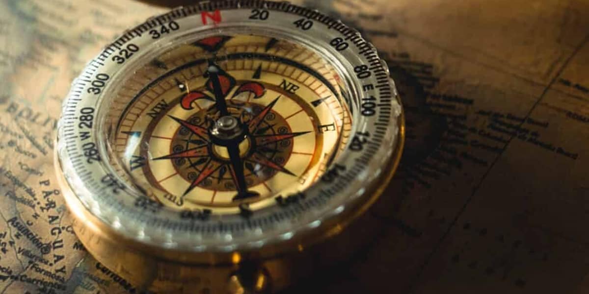 compass on a map