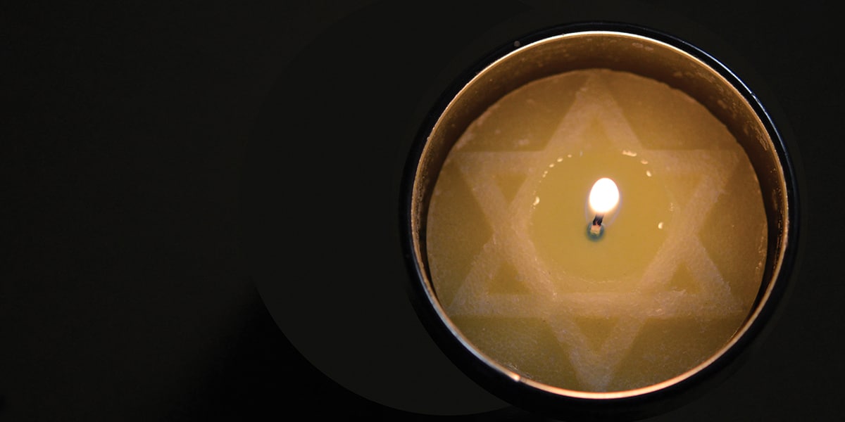 Jewish star candle
