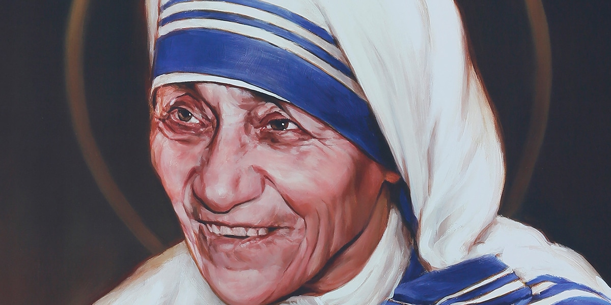 Artistic rendering of Mother Teresa