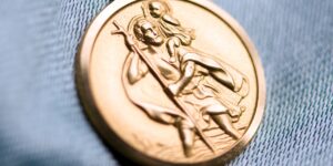St. Christopher and Jesus medal
