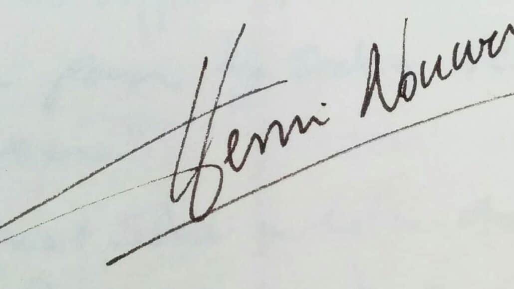 Autograph of Henri Nouwen