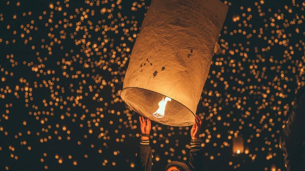 Lanterns in the sky