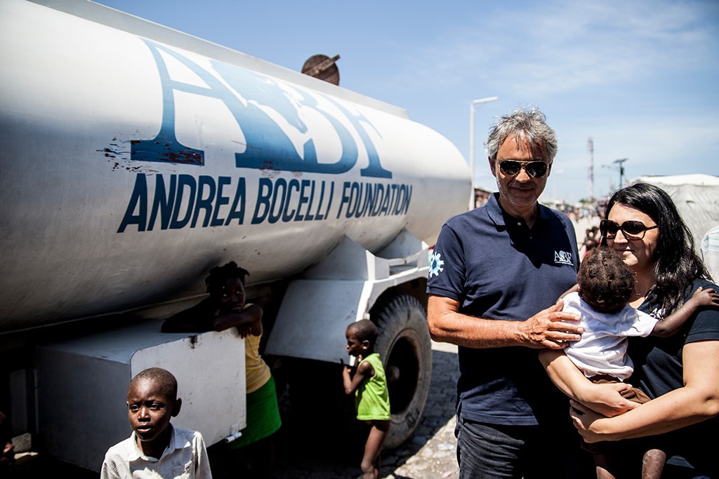 Andrea Bocelli on Music and Miracles. Andrea Bocelli Foundation Water truck.