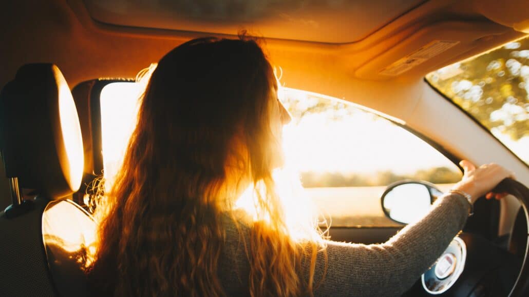 Woman driving