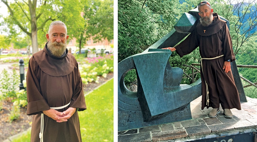 Father Conrad Targonski, OFM, in his brown habit