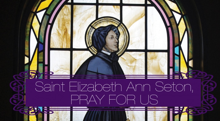 St. Elizabeth Ann Seton in stained glass