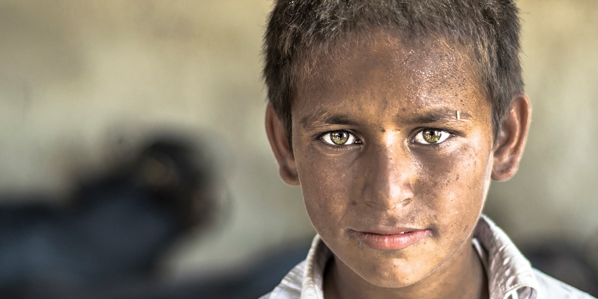 Young Afghan refugee in the united states