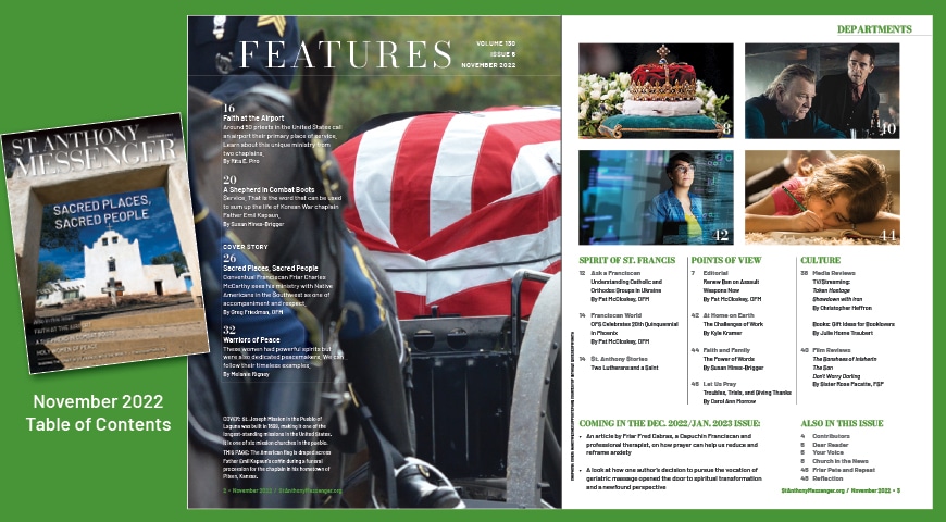Saint Anthony Messenger Magazine Table of Contents