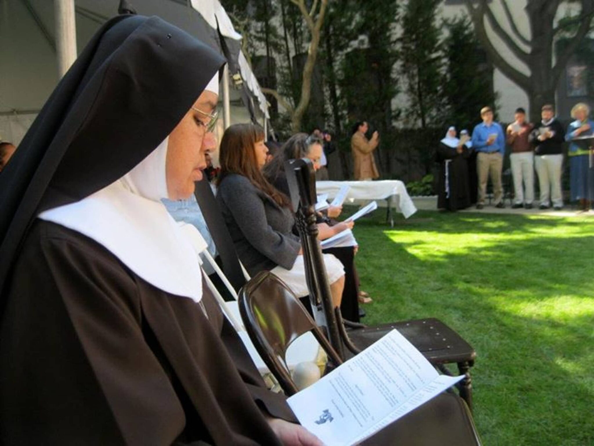 Capuchin Franciscan Sister Maria Elena Romero reading