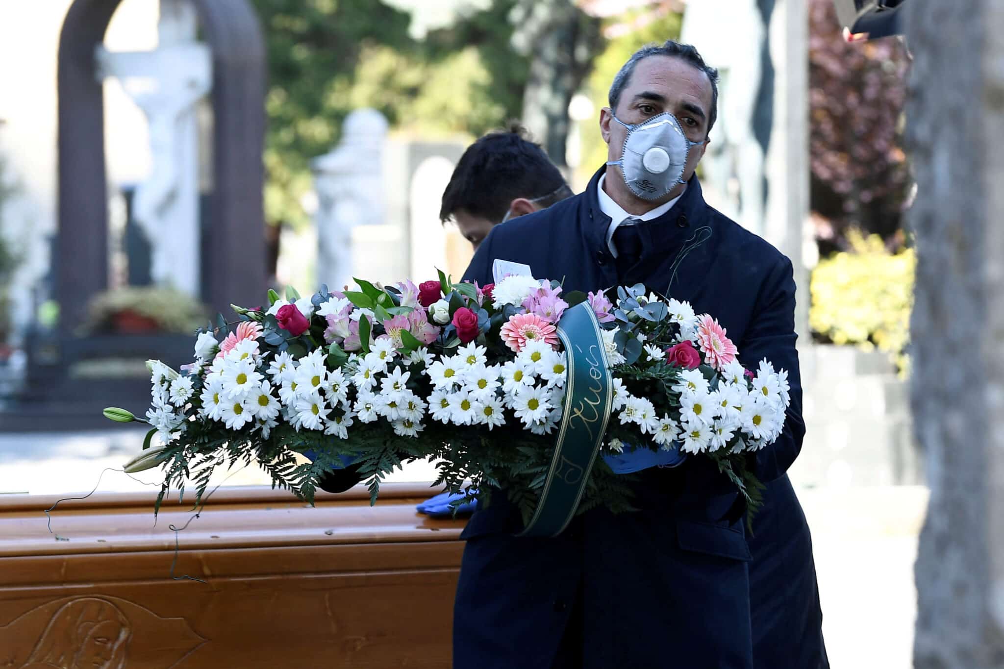 Funeral for a victim of coronavirus in Italy
