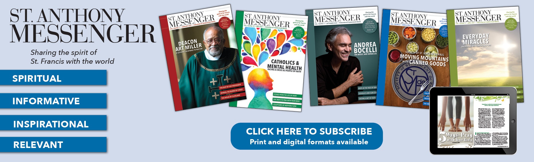 Subscribe to St. Anthony Messenger!