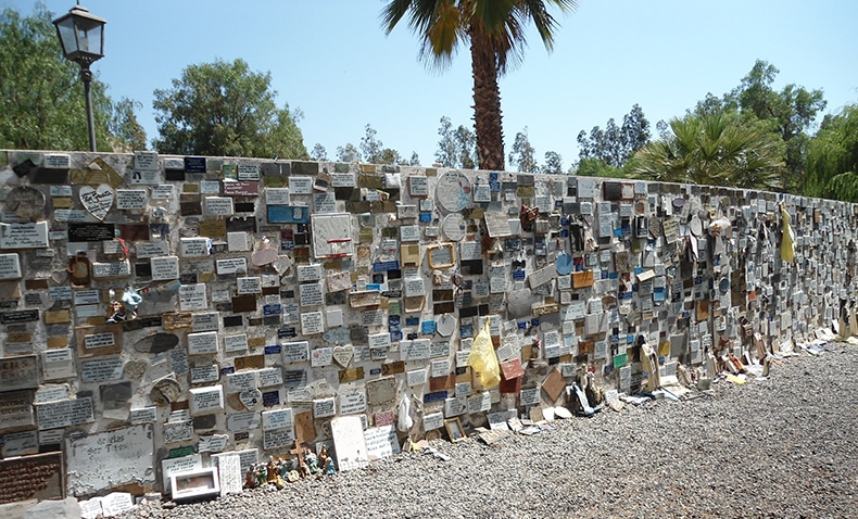 Prayer wall at Santuario de Saint Teresa of Los Andes