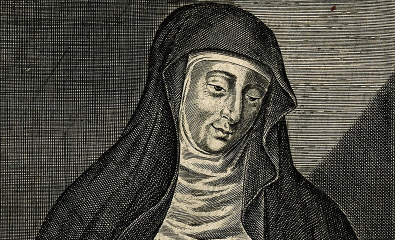 Engraving of Saint Hildegard of Bingen