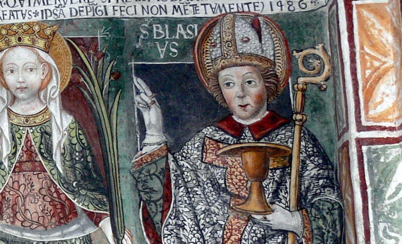 Fresco of Saint Blaise