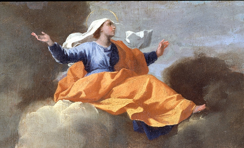 Painting of the translation of Saint Rita of Cascia