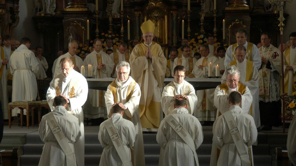 Sacrament of Holy Orders in a church