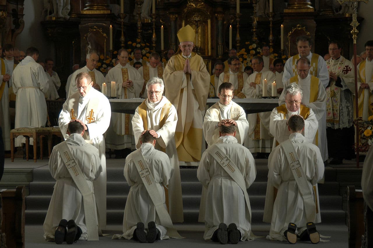 Sacrament of Holy Orders in a church