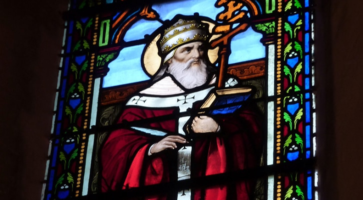 Stained glass windows Saint Cornelius