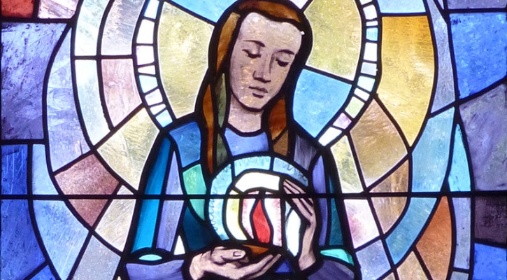 Stained Glass Window of Saint Maria Goretti