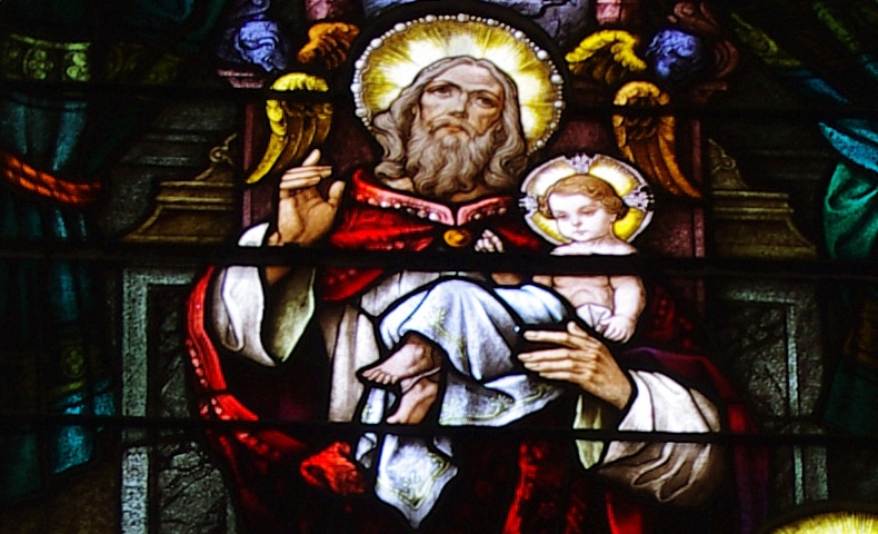 Stained Glass window of Presentation of the Lord
