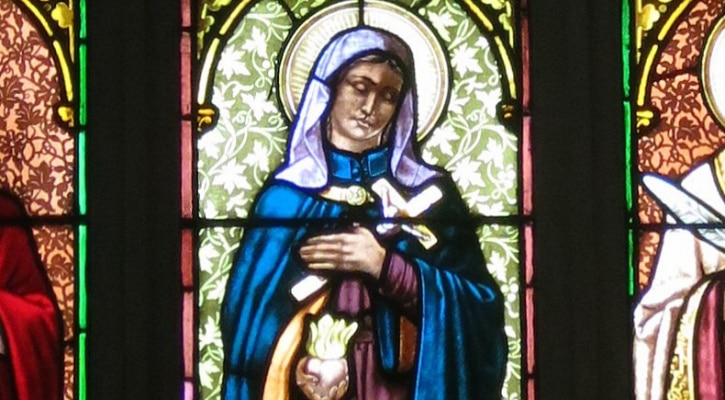 Stained Glass Window of Saint Catherine of Genoa