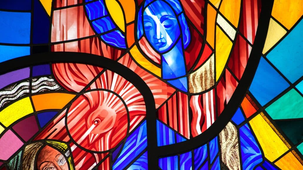 Religious stained glass art