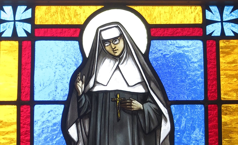 Stained glass rendering of Saint Katharine Drexel