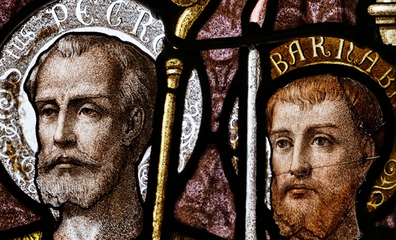 Stained glass window of Saint Barnabas