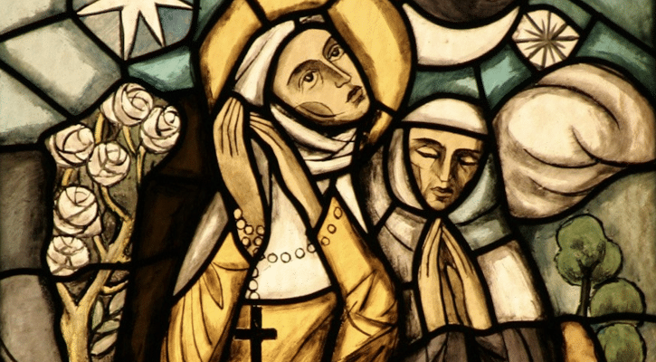 Saint Clare surrounded by her sisters