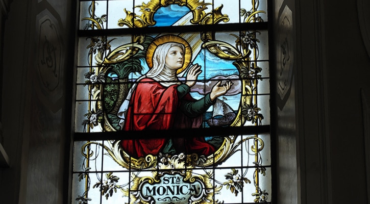Stained Glass window of Saint Monica