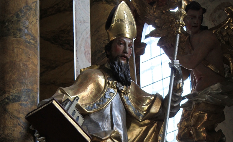 Statue of Saint Wolfgang of Regensburg