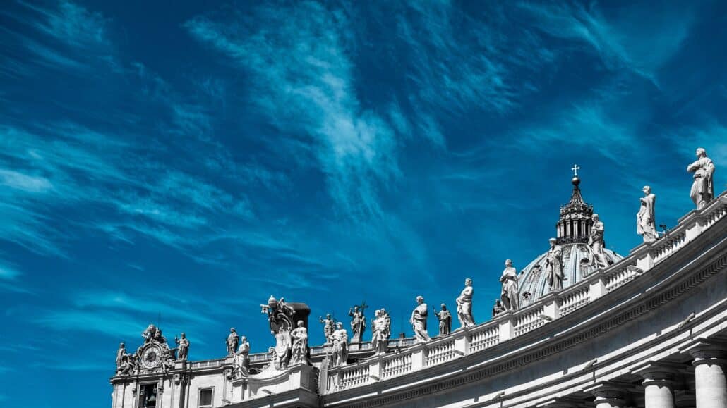 Saint statues at the vatican