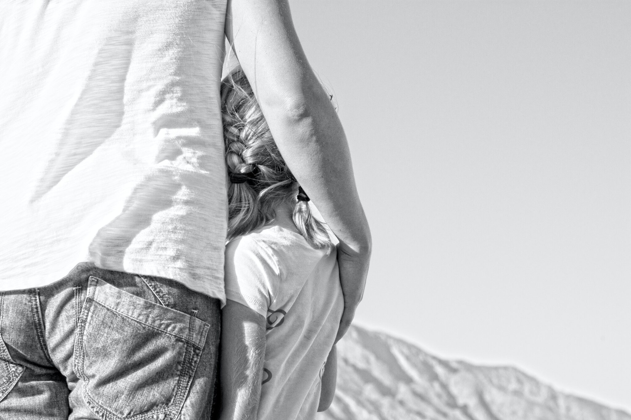 Uncle and niece embracing