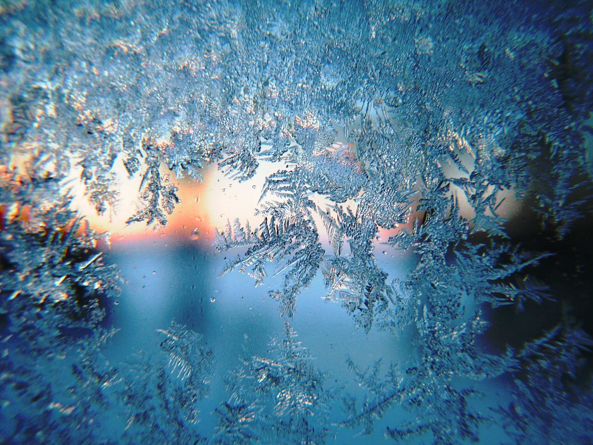 Frost on top of glass