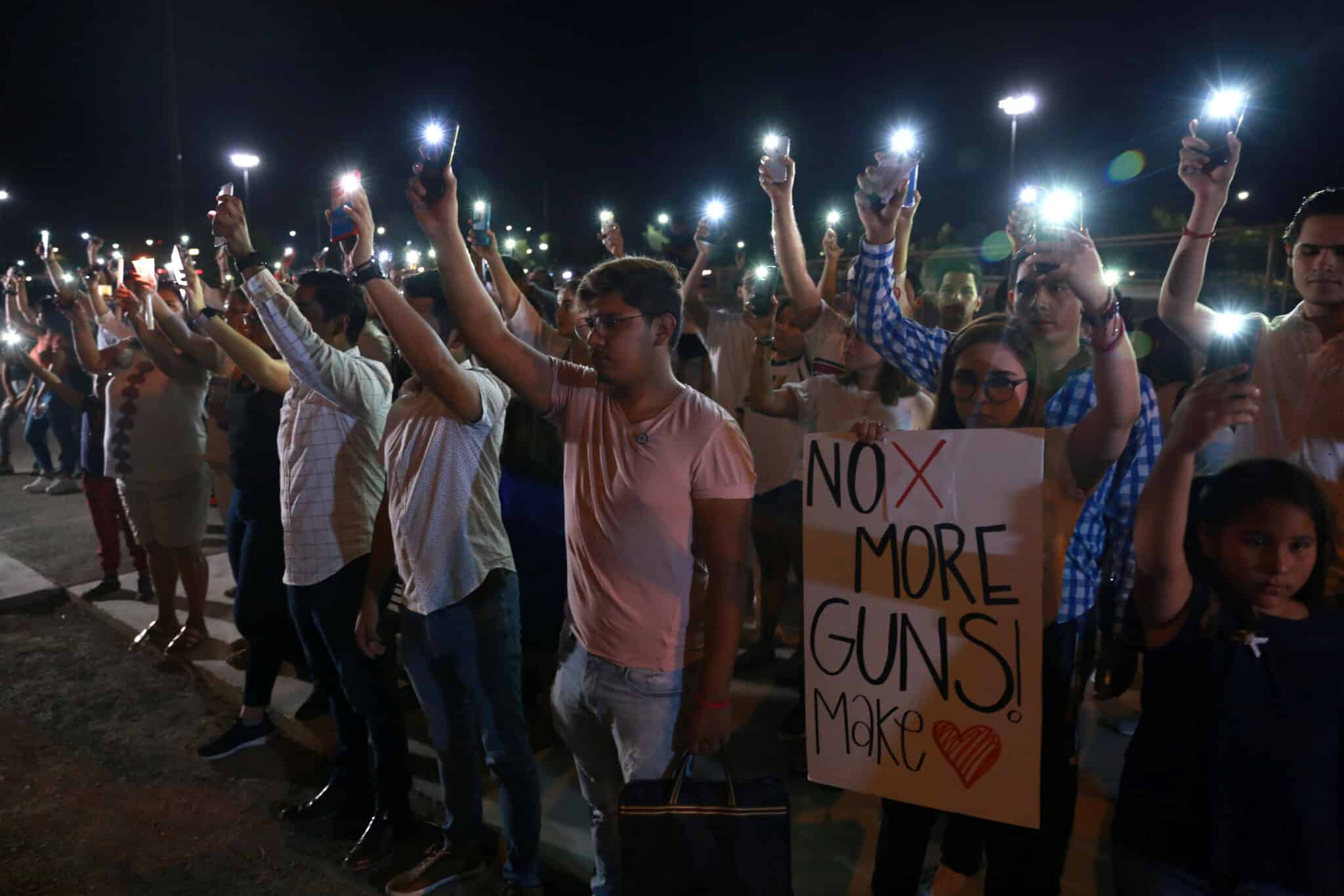 People gathering in protest after El Paso shooting