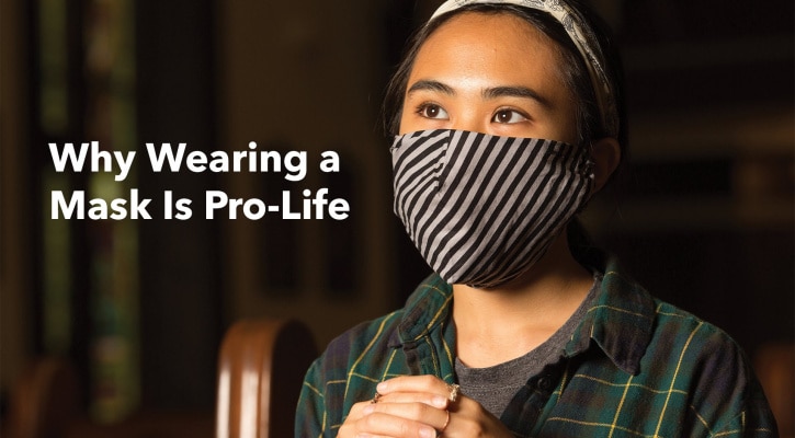 Person wearing a mask