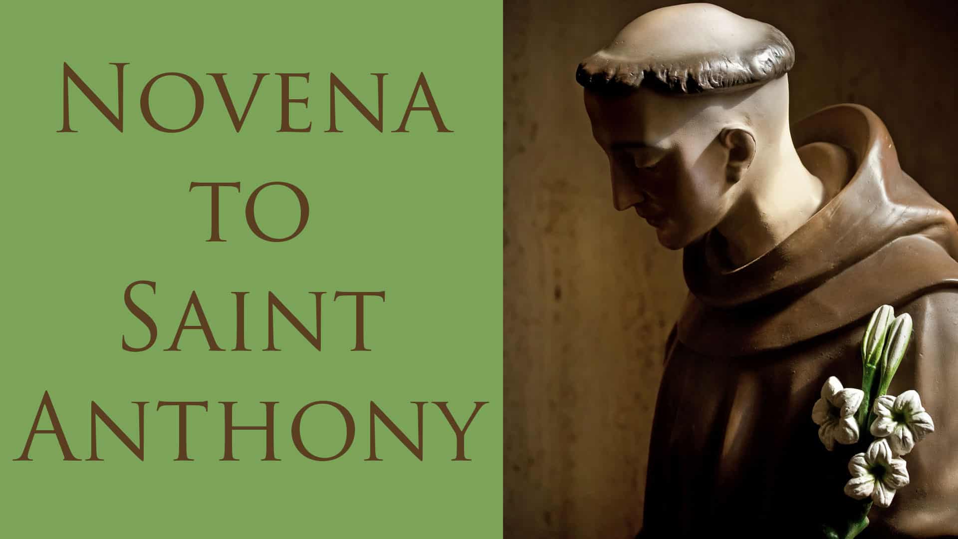 Graphic that says "Novena To Saint Anthony"