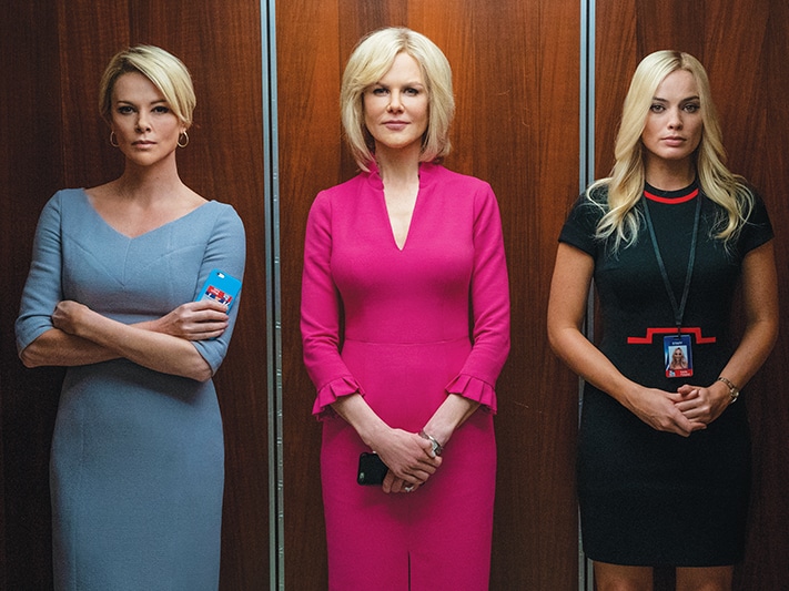 Imagery about the movie Bombshell with three blonde women