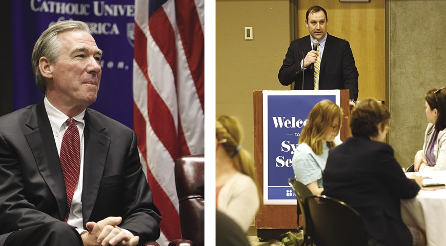 Keynote speakers at a convention