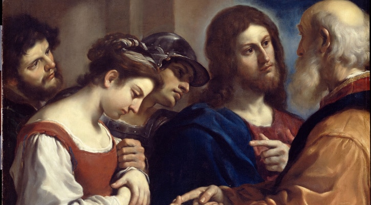 Painting of possibly Jesus and others