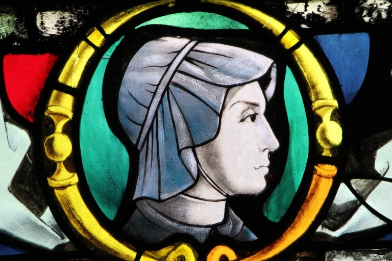 Stained glass of Saint Elizabeth Ann Seton