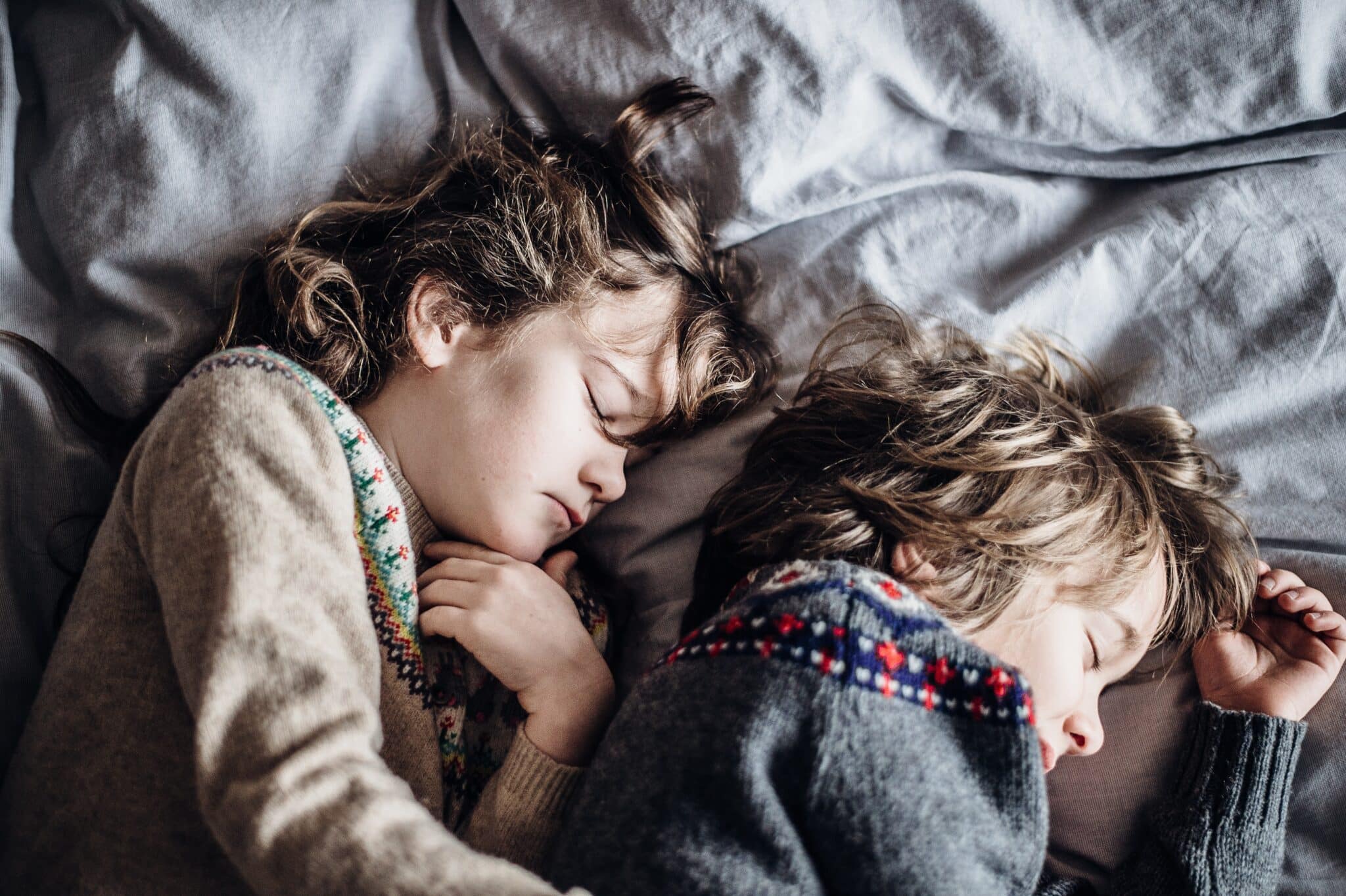 Two kids sleeping